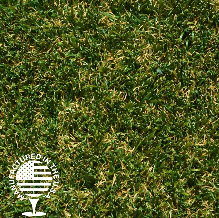 Close up image of artificial grass that is green with some brown strands. Close up image of artificial grass that is green with some brown strands.