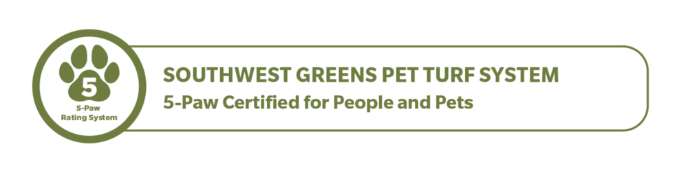 Southwest Greens of Eastern Washington Pet Turf System 5-Paw Certified for People and Pets