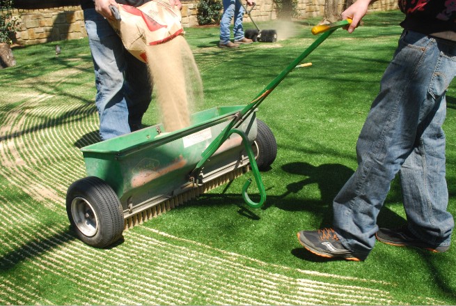 Kennewick artificial grass installation - base layer
