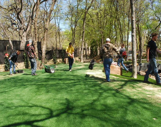 Kennewick artificial grass installation - base layer