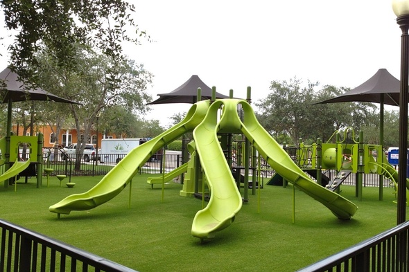 Kennewick playground with artificial turf